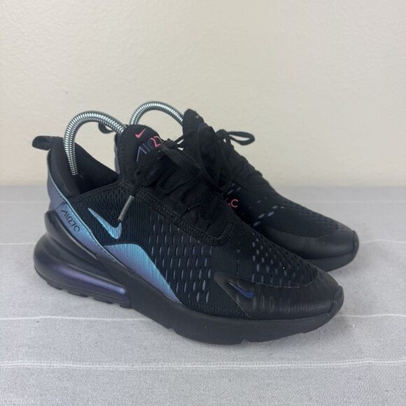 Youth Nike Air Max 270 GS Throwback Future Sneakers Black Laser Fuchsia 6.5 Y - Picture 1 of 11